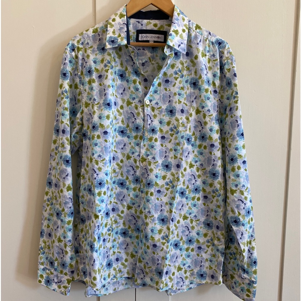 John Lennon XL flower print long sleeve shirt
